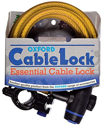 Oxford OF248 Cable Bike Lock-Gold