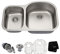 Kraus KBU25 32 inch Undermount 60/40 Double Bowl 16 Gauge Stainless Steel Kitchen Sink