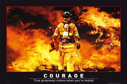 empireposter MB 217 Motivational Courage Firefighter