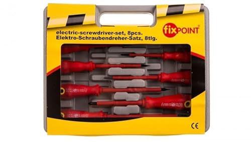 Fixpoint 77113 Elektrischer Schraubendreher-Satz, 8-teilig