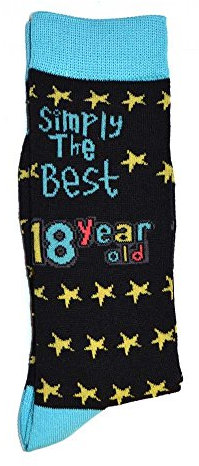 SHATCHI Simply The Best 18 Year Old Gift Novelty Socks for 18th Birthday Keepsake Gift Unisex For Her Him