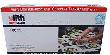 Handschuhe Vinyl gepudert 100 Stück (Größe S)