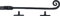 Devoran 10 Monkey Tail Casement Window Stay - Black