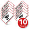 Achtung Videoüberwachung Aufkleber – Schild – Folie – Sticker (Kameraüberwachung – Überwachungskamera – Alarmanlage – Alarmgesichert – Warnschild) Weiss – 10 STK. (14,80 cm x 10,50cm)