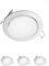 ledscom.de 4 Stück LED Einbaustrahler Zobe flach GX53 weiß rund, 541lm warmweiß 3-Stufen Dimmen ohne Dimmer, 107mm Ø Lochkreis 90mm Ø