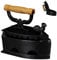 Relaxdays Plancha Antigua Decoración, Hierro Fundido, Negro, 18 x 19 x 9 cm