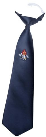 Feuerwehr Krawatte dunkelblau vorgebunden Gummizug mit gestickten Emblem von MBS-FIRE®