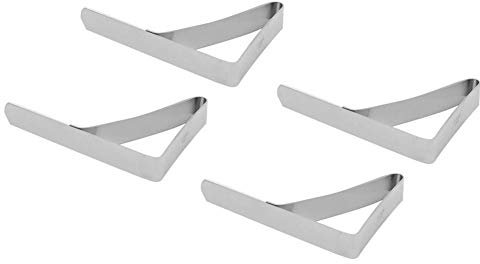 Pinces de Couverture de Table - 4 pièces Grandes Pinces de Couverture de Nappe en Acier Inoxydable Pinces de Support de Nappe antidérapantes 10,5 * 7 cm