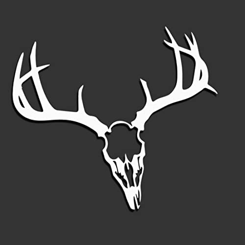 Deer Skull Hirsch Skelett L 0205 (weiß) // Sticker OEM JDM Style Aufkleber
