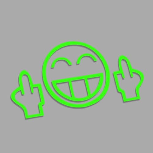 Decus Shop Smiley Fuck You XL 0005 (neon grün) // Sticker OEM JDM Style Aufkleber