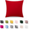 ATsense 2er Set Kissenbezug 80x80 cm - 100% Baumwolle, Rot Kopfkissenbezug mit Reißverschluss, Super Weicher Kissenbezug, ÖkoTex Zertifiziert für Allergiker Geeignet