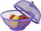 Fruits Bowl Basket Apple Shape Mesh with lid Tabletop Vegetable Holder Keep Unwanted Pets & Insects Out Kitchen Dishwashing Drain Basket (Purple)