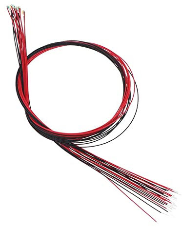 sharprepublic 20 pièces 0805 Pré Câblé SMD LED Diode Électroluminescente Micro Longueur 11.8in. Soudé Blanc Rouge Vert Jaune Bleu Orange DC 3V Pré-Câblé Mini - Blanc Chaud