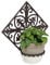 Relaxdays 3 x Blumenhalter Wand, Gusseisen, antik, Wandblumentopfhalter Garten, Ø 13 cm, dekorativ verziert, Dunkelbraun