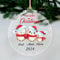 Personalised Christmas Bauble Personalised Christmas Tree Decorations 2024 Personalised Xmas Baubles Christmas Ornaments for Family UV Print(Round Family of 3)