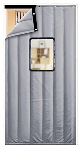 Rideau de Porte Isolant Thermique Froid, Rideau de Porte d'entree, Porte Rideau Isolant Phonique Anti Bruit, Rideau de Porte Épaississant d'hiver, pour Chambre Climatisée