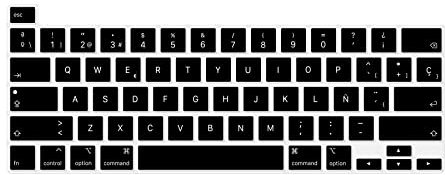 MiNGFi Protector de Teclado Silicona español para MacBook Pro 13 M1/M2 A2338 (2020–2023), A2289 (2020), A2251 (2020–2021), Pro 16 A2141 (2019–2021) US/ANSI - Negro