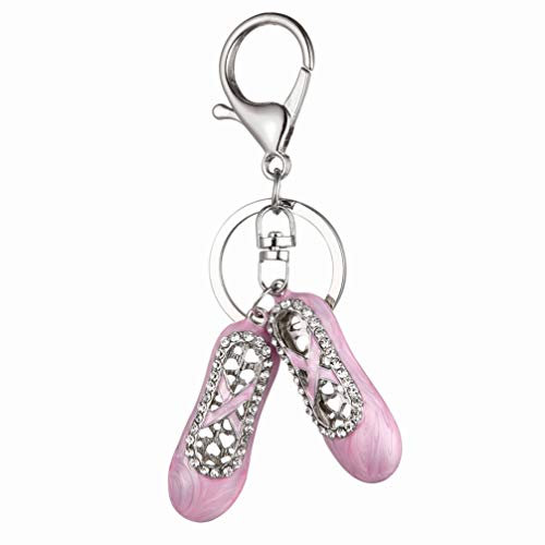 BESPORTBLE Mini Pointe Schuh Schlüsselanhänger Strass Ballettschuhe Keychain Kreative Handtasche Geldbörse Charme Schlüsselhalter Balletttänzerin Geschenke für Frauen Mädchen (Zufällige
