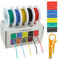 BOJACK 22 AWG Silikonkabel-Set, Verzinnter Kupferlitzendraht 300 V Silikon Elektrischer Draht Kabel Kit 20 φ3mm Schläuchen (5 Farben, je 6 Meter, 22 AWG), Für DIY Modelle Haushaltsgeräte Usw