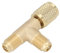 Uadme Adaptateur en T à Coupleur, 1/4in Valve adaptateur en laiton antirouille de té de coupleur rapide SAE adaptateur de té de noyau de Valve pour R22 R12 R134