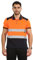 kraftd Mens Hi Vis Polo High Viz Visibility Contrast 2 Two Tone Workwear Tshirt Tee Top Orange