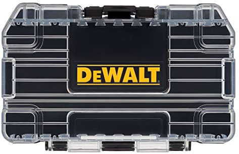DEWALT ToughCase Tool Box, For Small Parts, 1 Compartment Organizer, Clip Latch For Secure Closing (DWASTCASEBLK)
