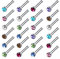 Musihy Nose Stud, 24 Stücke Piercing Stechen Set Edelstahl Nasenpiercing Ring Silber Gerade mit Zirkon