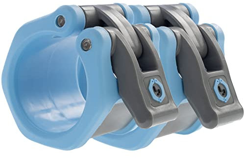 Lock-Jaw HEX 50mm / 2 Olympic Barbell Collar - Quick Release Barbell Clamp (LIGHT BLUE)