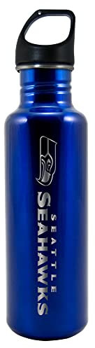 Seattle Seahawks NFL Trinkflasche Thermobecher Wasserflasche aus Edelstahl Lasergravur 750 ml
