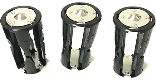 Lagogia Lot de 3 supports d'adaptateur de batterie cylindrique AAA pour conversion de piles C Noir
