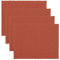 LINUM Uni 4-er Pack Tischsets 35x46 cm, 100% Gerippte Baumwolle, Abwaschbar, Rostorange