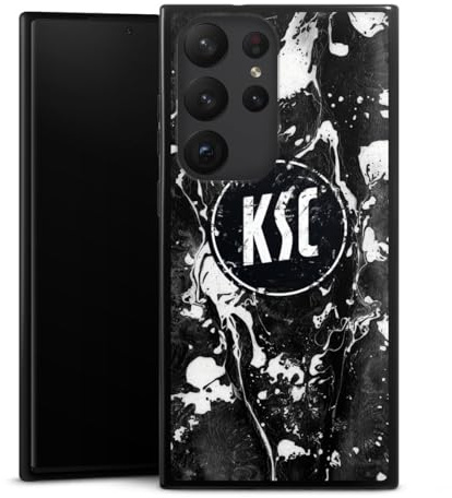 Silikon Hülle kompatibel mit Samsung Galaxy S23 Ultra Case schwarz Handyhülle Karlsruher SC Offizielles Lizenzprodukt KSC