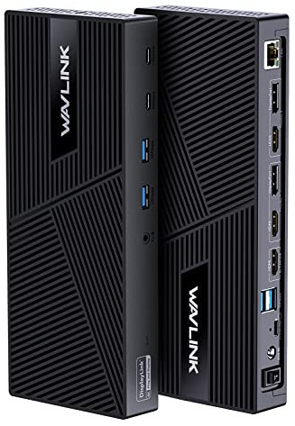WAVLINK Triple Display Docking Station mit 100W PD, 15-in-1 USB-C Laptop Dockingstation mit 3xHDMI,2xDP für Intel/M1/M2-Mac/Dell/Asus, 2xUSB-C, 4xUSB-A, 1xGigabit Ethernet, 1xAudio&Mikrofon