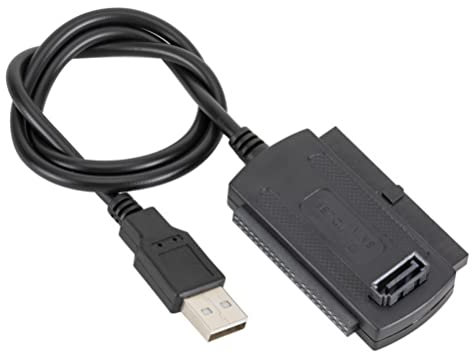 Aglow.it Adattatore Hard disk Usb Ide Sata HS-AD, Box con CAVO USB per IDE SATA HARD DISK HD 2.5 3.5 NEW