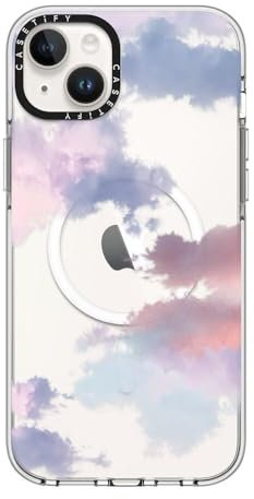 CASETiFY Transparente Schutzhülle für iPhone 14 Plus, vergilbt nicht, 2 m Fallschutz, kompatibel mit Magsafe, Wolken