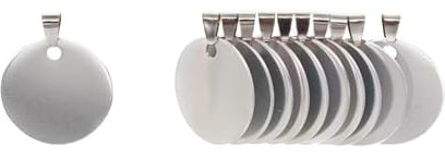NanTun Runde Aluminium leere Hundeanhänger, DIY gravierte Katze Hund ID Tags, personalisierte Haustier Identität Namensschilder, leere Hundeanhänger DIY Schnitzen, Durchmesser 3cm Silber 12 Stück