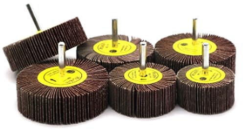 10 Uds 16-80MM lija papel de lija aleta rueda disco cepillo broca pulido herramienta lijadora taladro lijado aleta rueda gruesa for Dremel conjunto rotativo grano 80 con vástago de mandril de 6mm ( Si