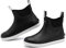Rumkok Gummistiefel Herren Halbhoch, Grundlegend Wasserdicht Atmungsaktiv Stiefeletten, Anti-Rutsch Mode PVC Schwarz Chelsea-Stiefel, Gummistiefel Herren, Schwarz, 40 EU