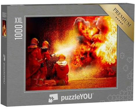 Puzzle 1000 Teile XXL „Feuerwehrleute bekämpfen eine Explosion“ – aus der Puzzle-Kollektion Feuerwehr