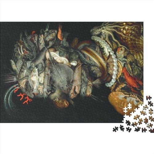 Giuseppe Arcimboldo Puzzles 1000 Teile Für Erwachsene,Impossible Puzzle,farbenfrohes Legespiel,Geschicklichkeitsspiel Für Die Ganze Familie