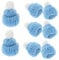 STOBOK 10pcs Mini Knitted Hat for Crafts Doll Hats Diy Knitting Hats Wine Bottle Cap Decor Christmas Ornaments Handmade Accessories Sky Blue