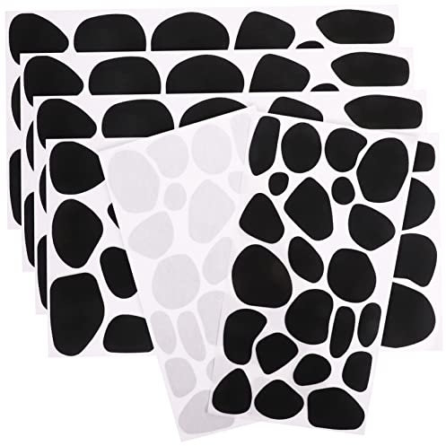 NUOBESTY 6 Blätter Selbstklebende Filzsticker Kuhflecken Design - DIY Filzaufkleber für Kleidung, Festival Party Dekoration, Bastelprojekte, Karneval Kostüme und Heimdekor