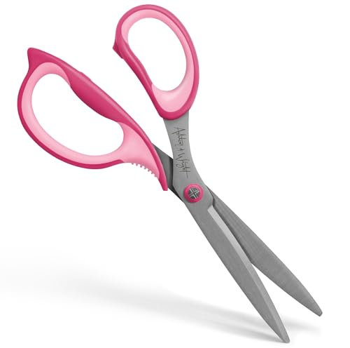 Ashton and Wright - Forbici di precisione SG - Forbici con impugnatura morbida per casa e ufficio - Lame in acciaio da 120 mm (rosa, per mancini)