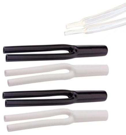 CCeCCe 4 Pack Speaker Wire Pants 2-Conductor 12 Gauge Audio Cable Pants Y Boot with Heat Shrink Tubing Protector for 12/2 Gauge 12AWG Speaker Wire Cable Home Theater Banana Plugs Car Audio