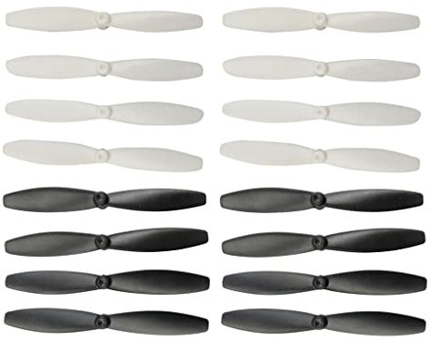 Luzhengyang 16Pcs Parrot Minidrones 3 Mambo Swing RC Racing Drohne Propeller - Ersatz Requisiten Starke Leistung - Drohne Quadcopter Ersatzteile UAV Zubehör - Schwarz Weiß Farbe - Größe: 6