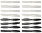 Luzhengyang 16Pcs Parrot Minidrones 3 Mambo Swing RC Racing Drohne Propeller - Ersatz Requisiten Starke Leistung - Drohne Quadcopter Ersatzteile UAV Zubehör - Schwarz Weiß Farbe - Größe: 6