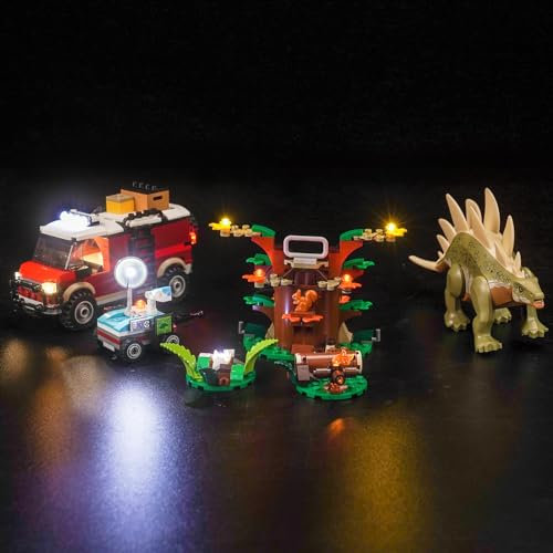 Led Licht Set für Lego 76965 Dinosaur Missions: Stegosaurus Discovery (Kein Lego), Dekorationsbeleuchtungsset für Lego Dinosaurier-Missionen: Entdeckung des Stegosaurus Kreative Spielzeug