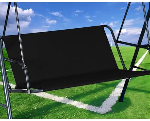Hollywoodschaukel Sitzfläche Ersatz, Hollywoodschaukel Ersatzteile Sitzfläche, Hollywoodschaukel Sitzbezug, Hollywoodschaukel Bezug Sitzfläche, 600D-Oxford-Gewebe Stoff (148*52*52cm,Schwarz)