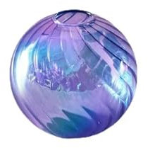 HWJFDC Candle Holders Decorative Candle Holders Colorful Glass Flower Vase for Home Decoration Wedding Decoration Centerpieces Candlestick Gift(Lilac Ball vase)