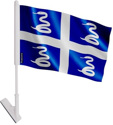 Drapeau adhésif de Martinique en Polyester 10 pièces